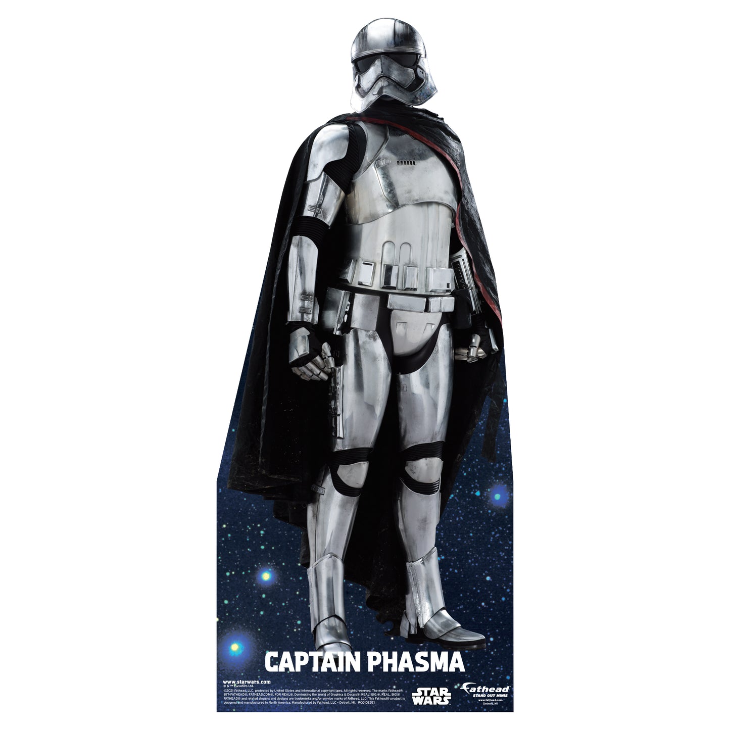 Sequel Trilogy: Captain Phasma Episode VII Mini Cardstock Cutout - Officially Licensed Star Wars Stand Out