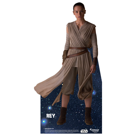 Sequel Trilogy: Rey Episode VII Mini Cardstock Cutout - Officially Licensed Star Wars Stand Out