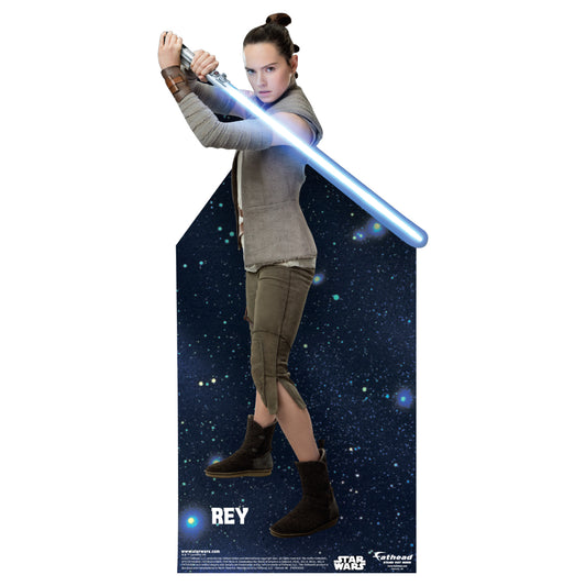 Sequel Trilogy: Rey Episode VIII Mini Cardstock Cutout - Officially Licensed Star Wars Stand Out