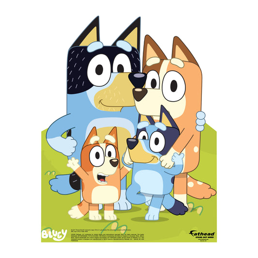 Bluey: Family Group Mini Cardstock Cutout - Officially Licensed BBC Stand Out