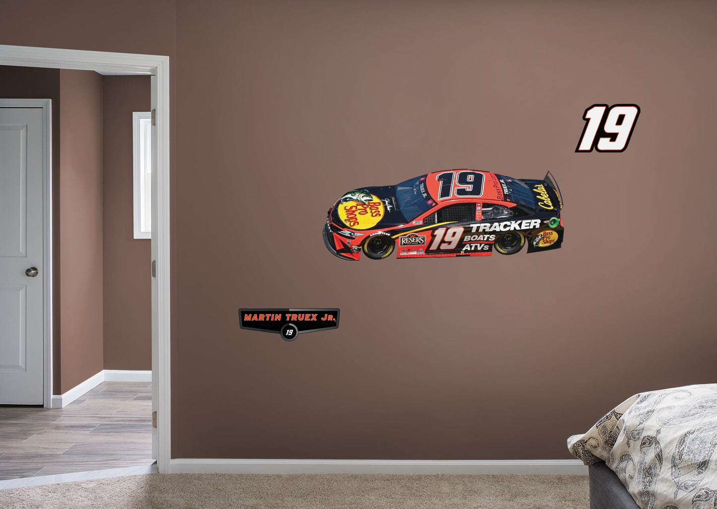 Martin Truex Jr. - RealBig Car Collection - Official NASCAR - Bass Pro Shops - Reusable Vinyl Wall Decals