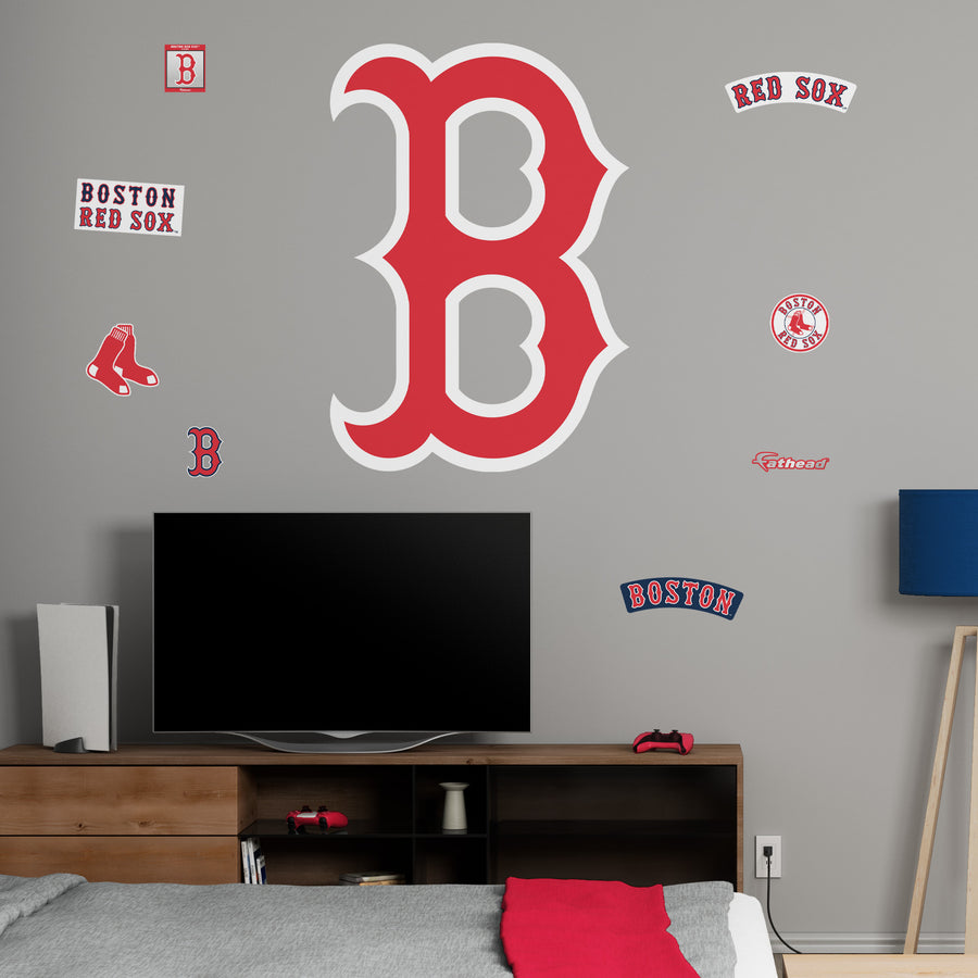 Boston Red Sox - RealBig "B" Logo Collection - Official MLB - Reusable Vinyl Wall Decals