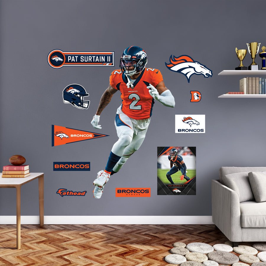 Pat Surtain II - RealBig Collection - Official NFL - Denver Broncos - Reusable Vinyl Wall Decals #2