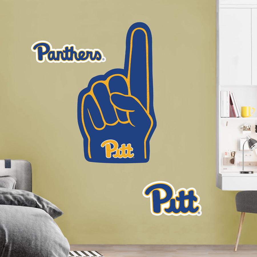 Pittsburgh Panthers - RealBig Foam Finger Collection - Official NCAA - Reusable Vinyl Wall Decals
