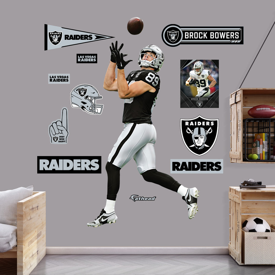 Brock Bowers - RealBig Catch Collection - Official NFL - Las Vegas Raiders - Reusable Vinyl Wall Decals