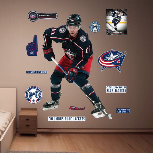 Columbus Blue Jackets: Adam Fantilli         - Officially Licensed NHL Removable     Adhesive Decal