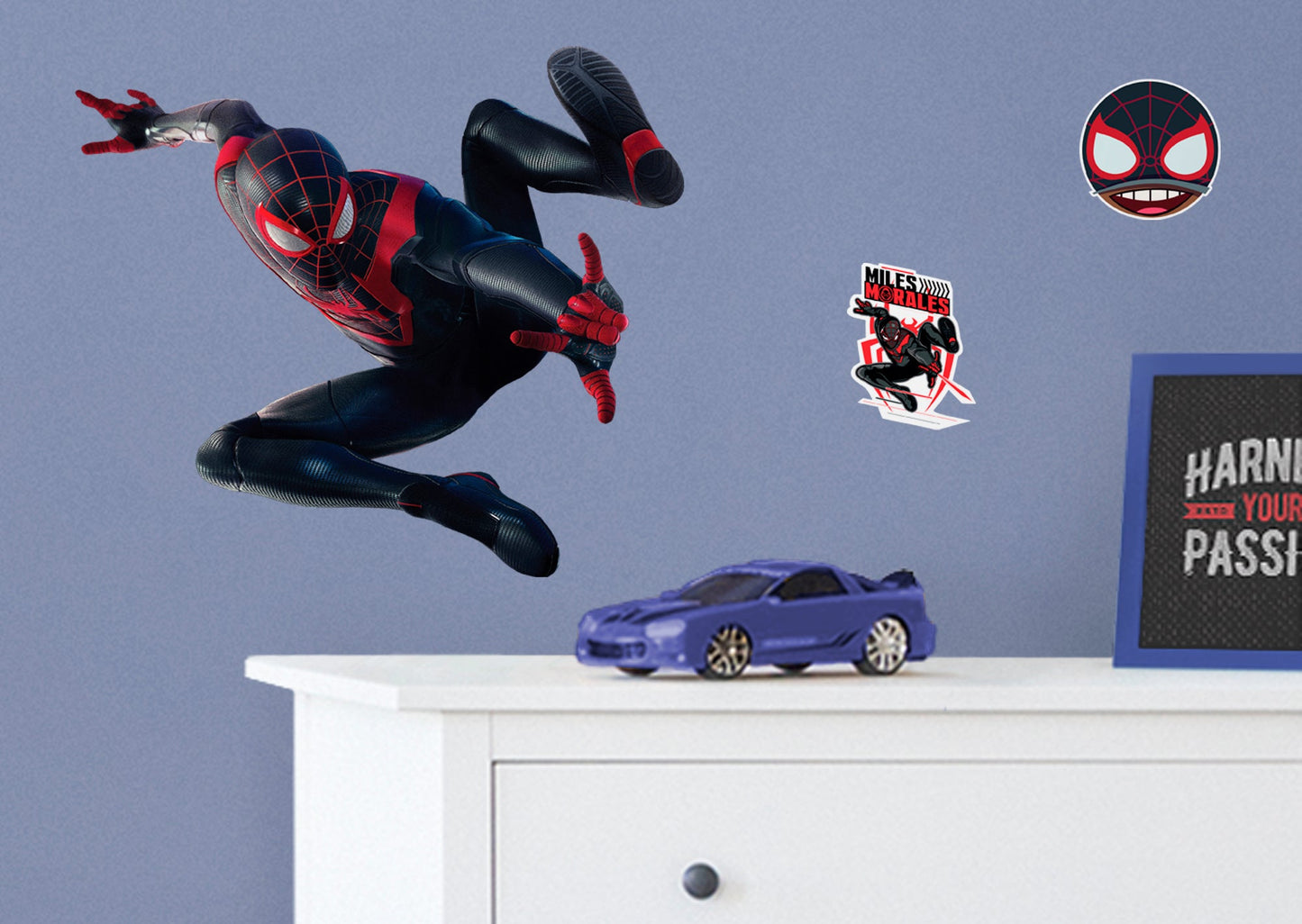Spider-Man: Miles Morales ONE RealBig        - Officially Licensed Marvel Removable     Adhesive Decal