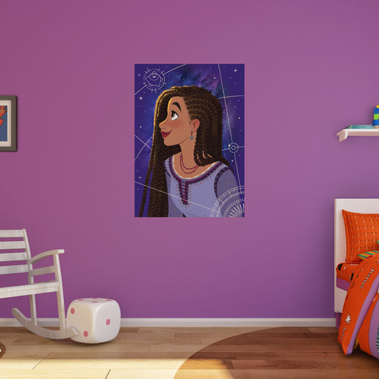 Wish: Asha Stars Poster        - Officially Licensed Disney Removable     Adhesive Decal