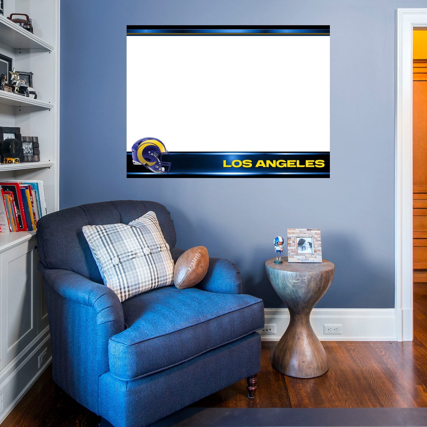 Los Angeles Rams:   Helmet Dry Erase Whiteboard        - Officially Licensed NFL Removable     Adhesive Decal
