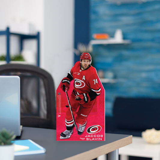 Carolina Hurricanes: Jaccob Slavin  Stand Out Mini   Cardstock Cutout  - Officially Licensed NHL    Stand Out