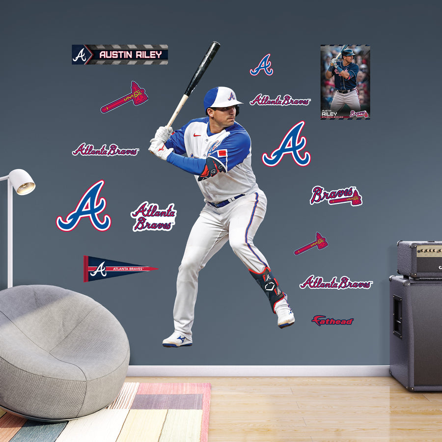Austin Riley - RealBig City Connect Collection - Official MLB - Atlanta Braves - Reusable Vinyl Wall Decals