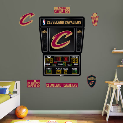 Cleveland Cavaliers - RealBig Scoreboard Collection - Official NBA - Reusable Vinyl Wall Decals