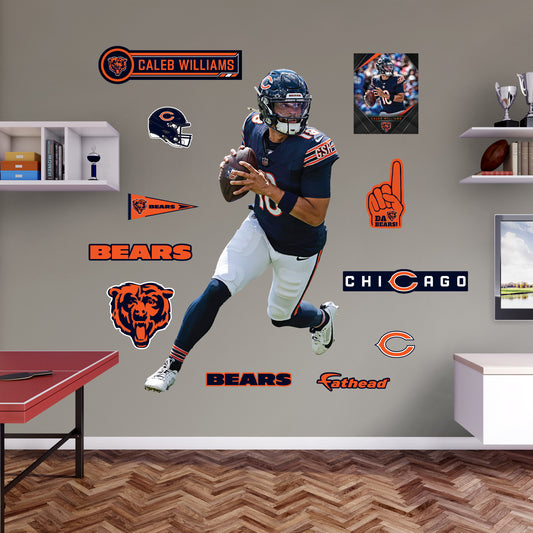 Chicago Bears: Caleb Williams Rollout        - Officially Licensed NFL Removable     Adhesive Decal