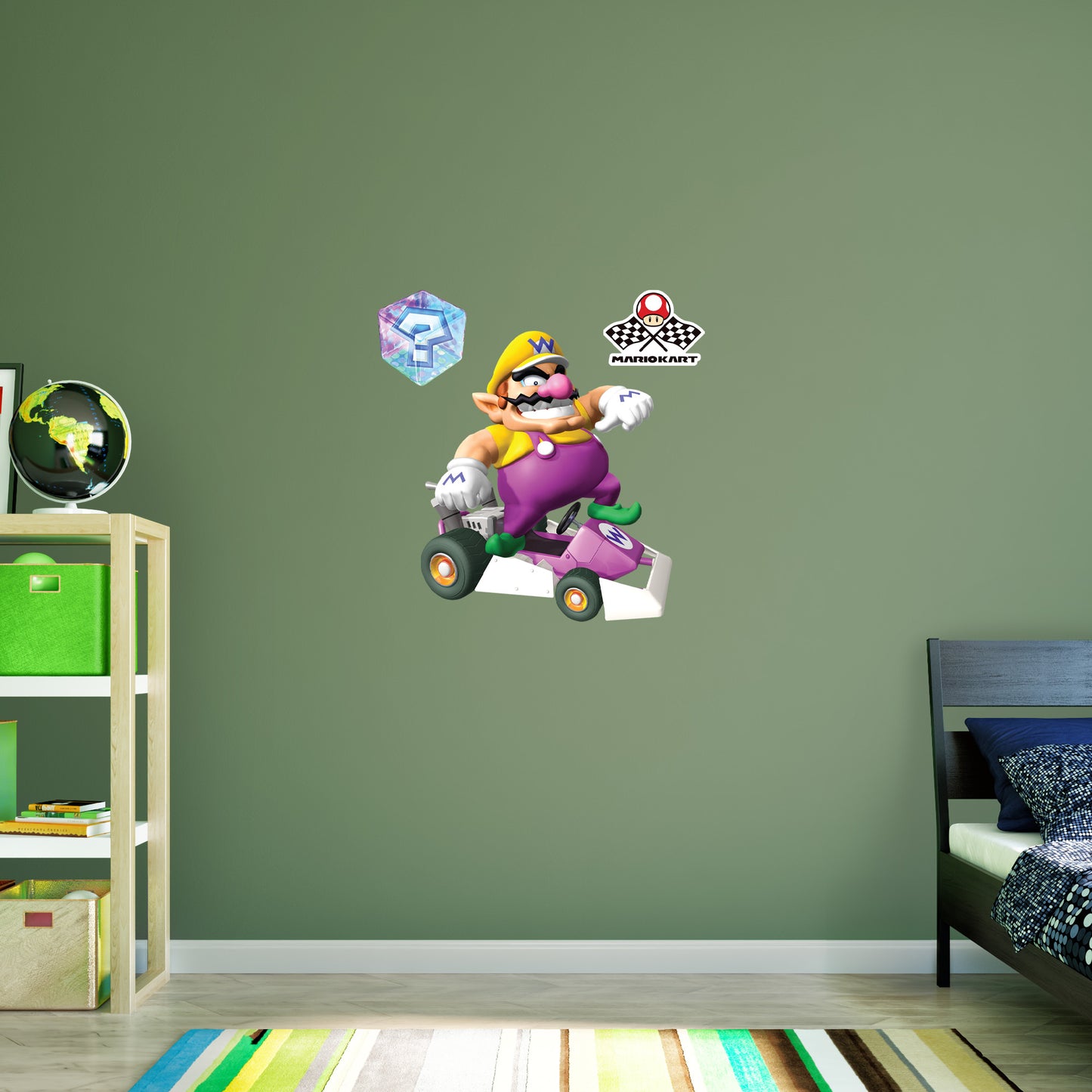 Mario Kart: Wario RealBig        - Officially Licensed Nintendo Removable     Adhesive Decal
