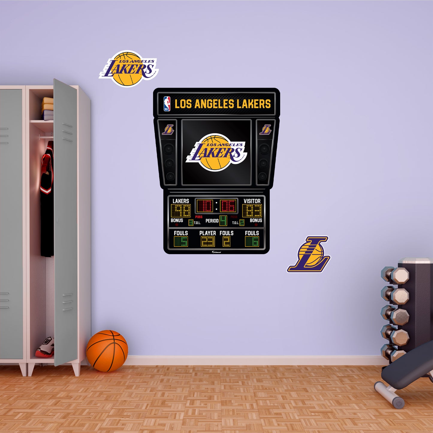 Los Angeles Lakers - RealBig Scoreboard Collection - Official NBA - Reusable Vinyl Wall Decals