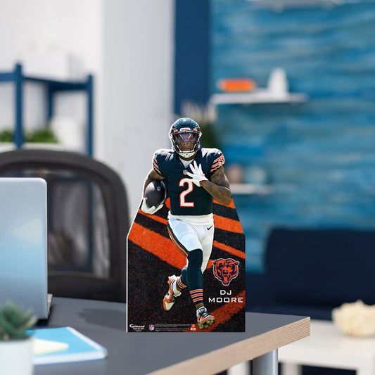 Chicago Bears: DJ Moore Mini   Cardstock Cutout  - Officially Licensed NFL    Stand Out