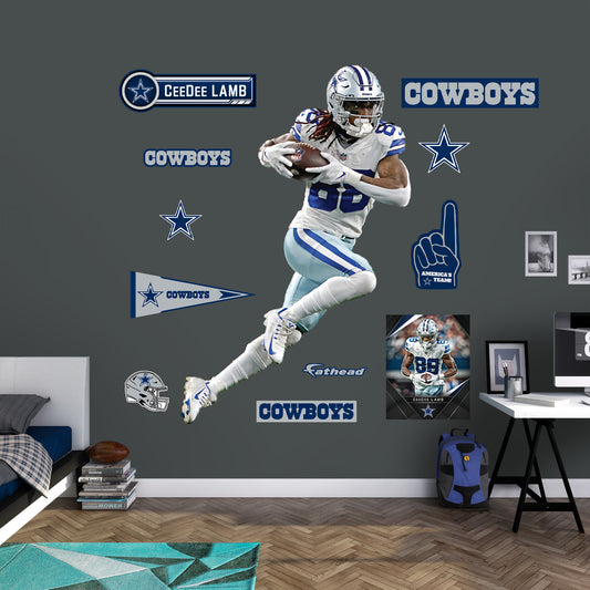 Dallas Cowboys: CeeDee Lamb 2023        - Officially Licensed NFL Removable     Adhesive Decal