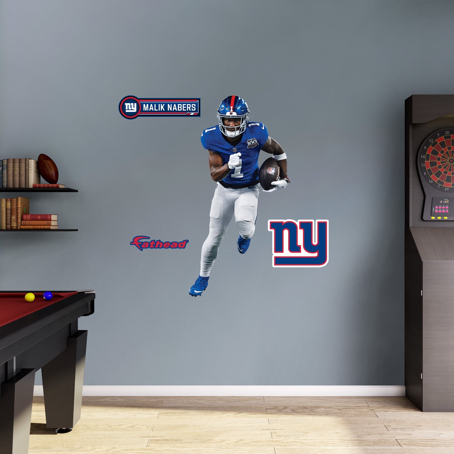 New York Giants - RealBig Malik Nabers Collection - Official NFL - Reusable Vinyl Wall Decals