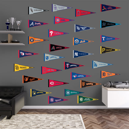 MLB Teams - RealBig Pennants Collection - Official MLB - Reusable Vinyl Wall Decals #2