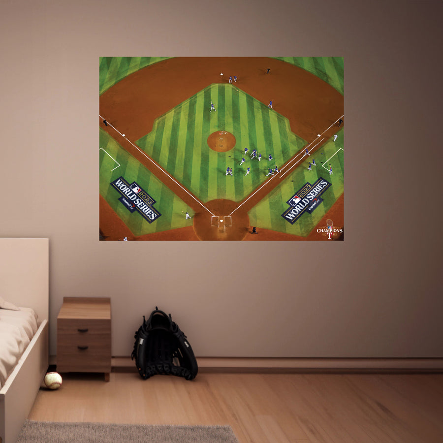 2023 World Series Champions Overhead Celebration - Peel & Stick Poster - Official MLB - Texas Rangers - Reusable Vinyl Wall Decal