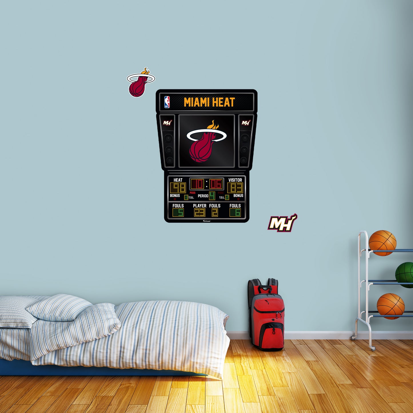 Miami Heat - RealBig Scoreboard Collection - Official NBA - Miami Heat - Reusable Vinyl Wall Decals