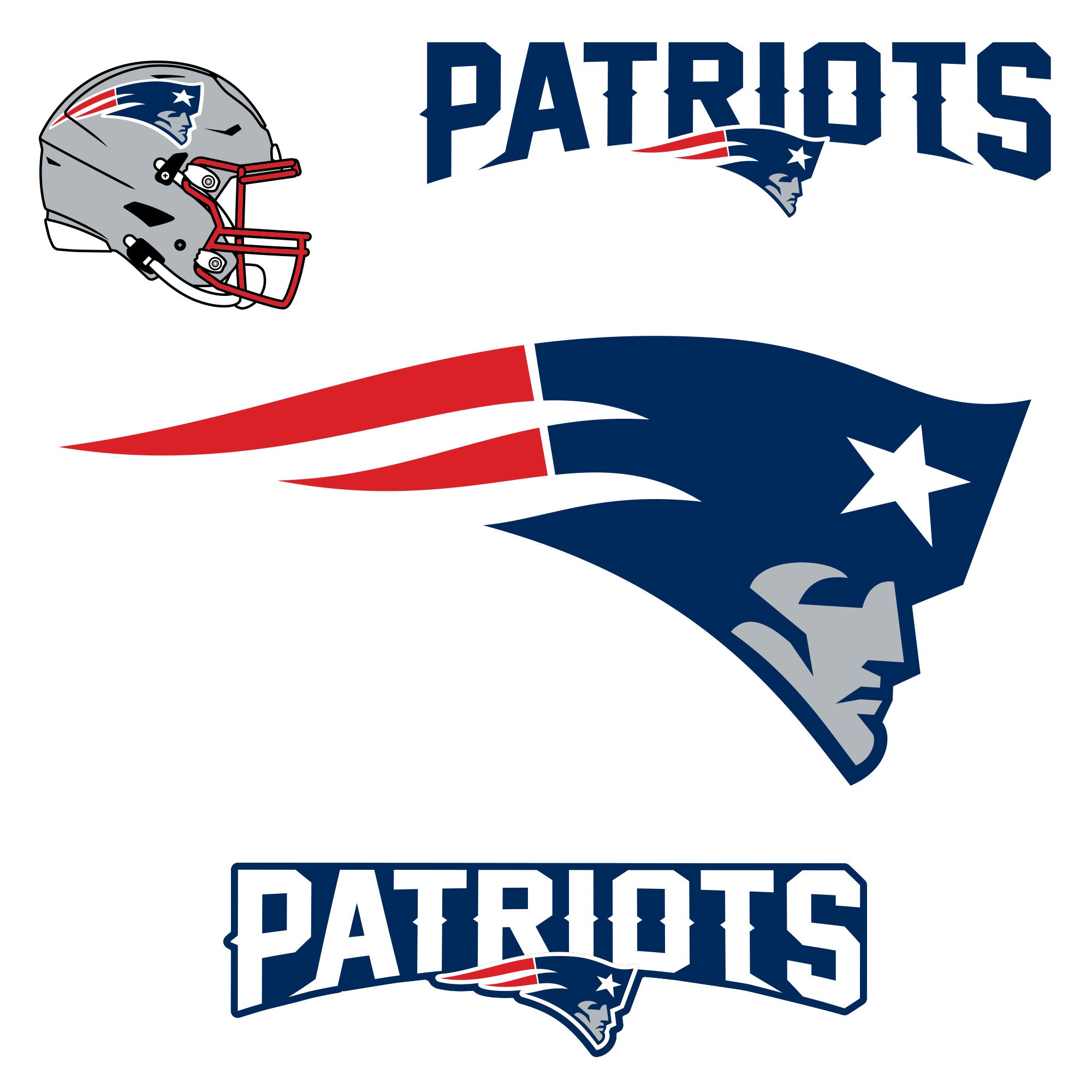 New England Patriots - RealBig Logo Collection - Official NFL - Reusab ...