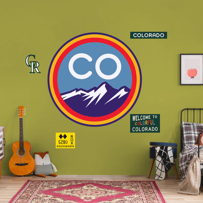 Colorado Rockies:  2023 City Connect Logo        - Officially Licensed MLB Removable     Adhesive Decal