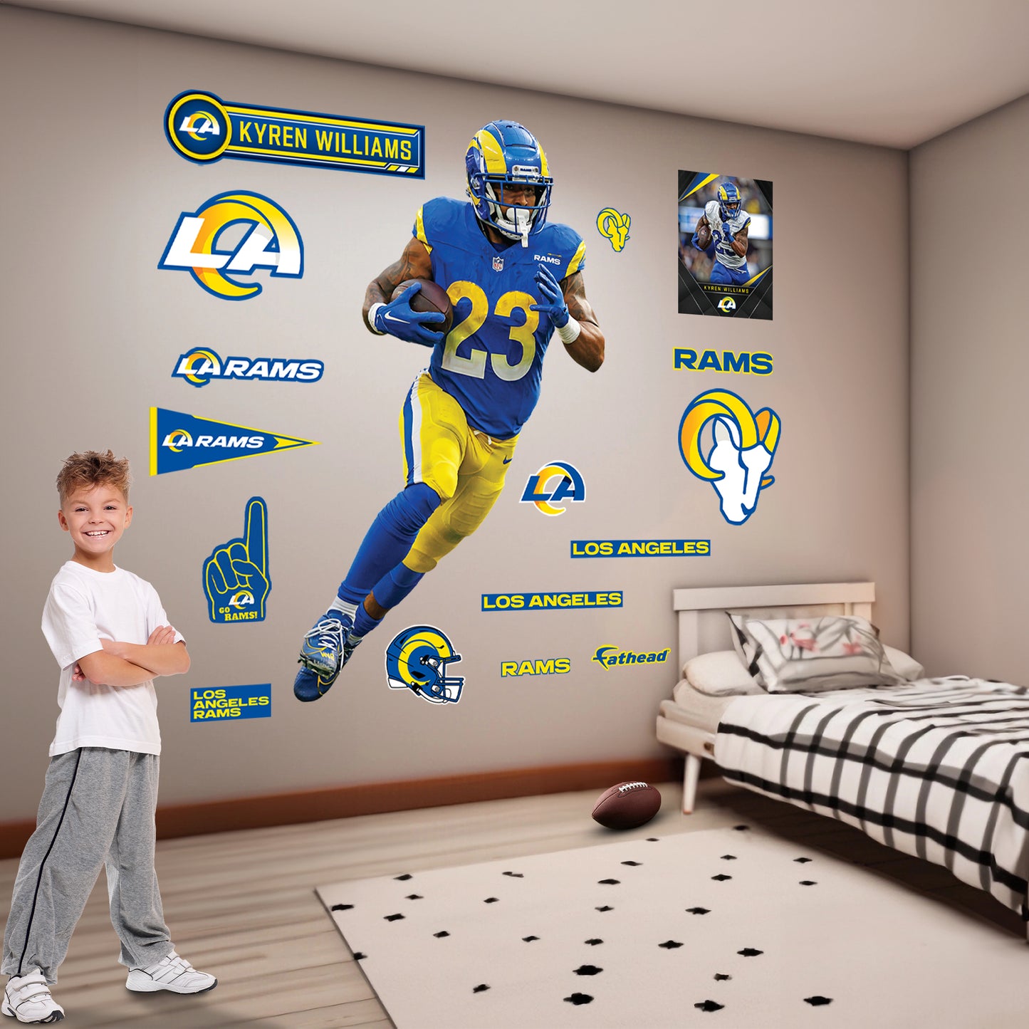 Life-Size Athlete +14 Decals  (46.5"W x 78"H) 