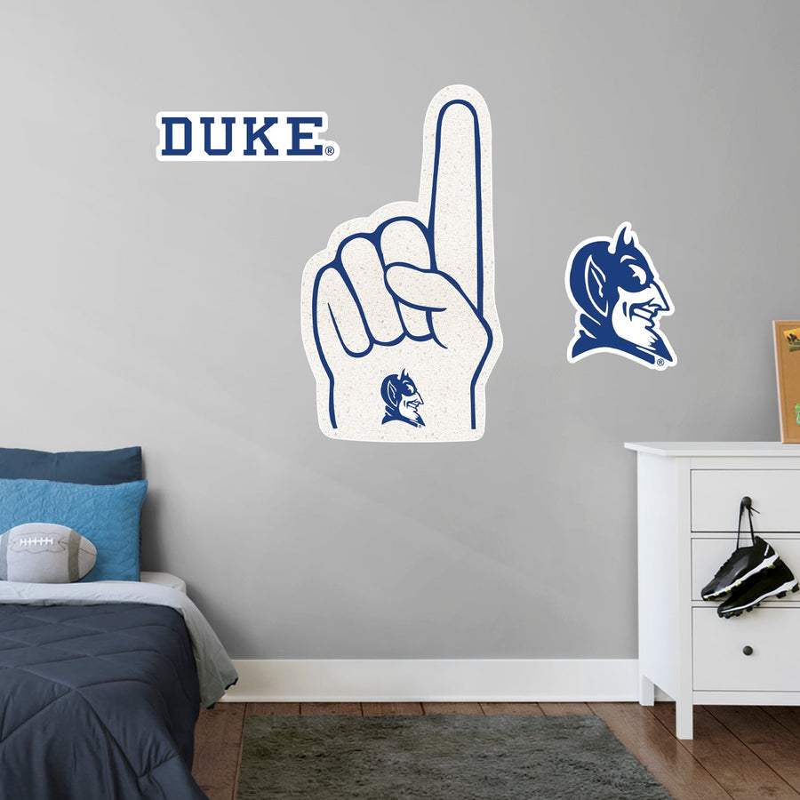 Duke Blue Devils - RealBig Foam Finger Collection - Official NCAA - Reusable Vinyl Wall Decals