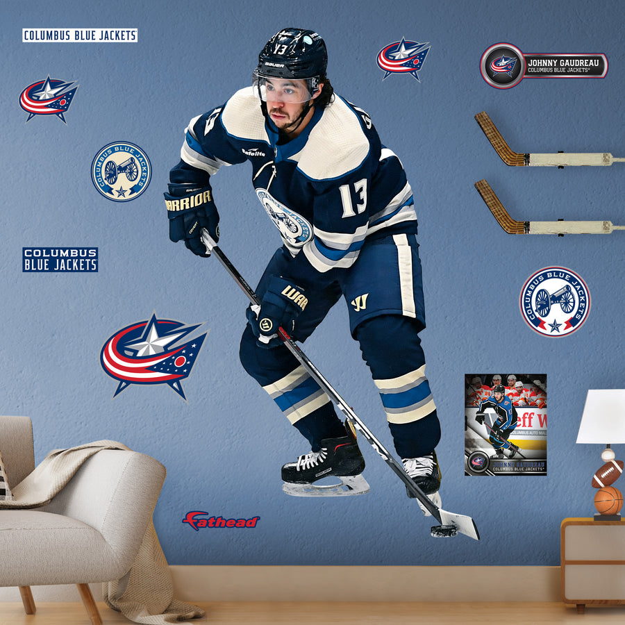 Johnny Gaudreau - RealBig Collection - Official NHL - Columbus Blue Jackets - Reusable Vinyl Wall Decals #1