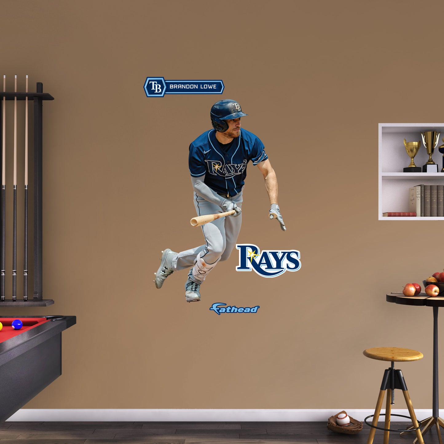 Tampa Bay Rays: Brandon Lowe         - Officially Licensed MLB Removable     Adhesive Decal