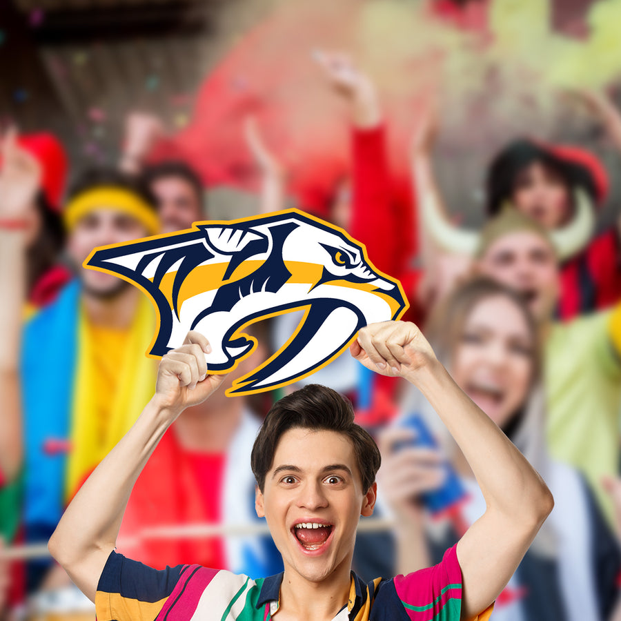 Logo - Big Head - Official NHL - Nashville Predators - Foam Core Cutout