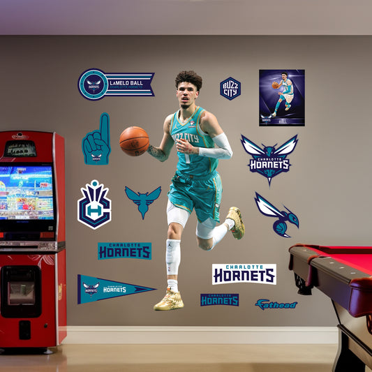 Charlotte Hornets: LaMelo Ball City Jersey        - Officially Licensed NBA Removable     Adhesive Decal
