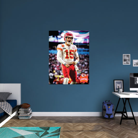 Kansas City Chiefs: Patrick Mahomes II Super Bowl LVII Celebration Poster        - Officially Licensed NFL Removable     Adhesive Decal