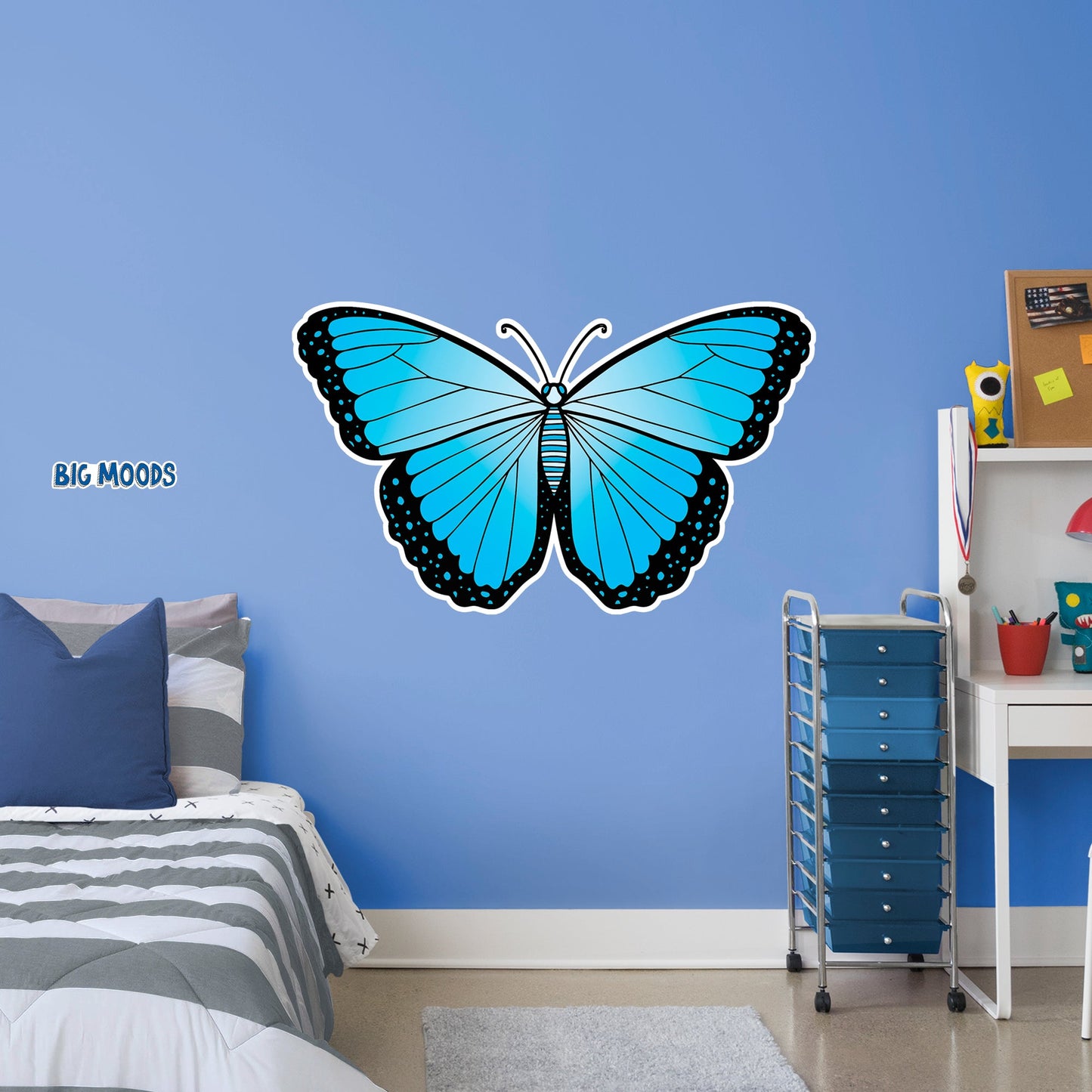 Butterfly (Blue)        - Officially Licensed Big Moods Removable     Adhesive Decal