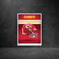 Kansas City Chiefs - Helmet Series - Peel & Stick Poster - Official NFL - Reusable Vinyl Wall Decal