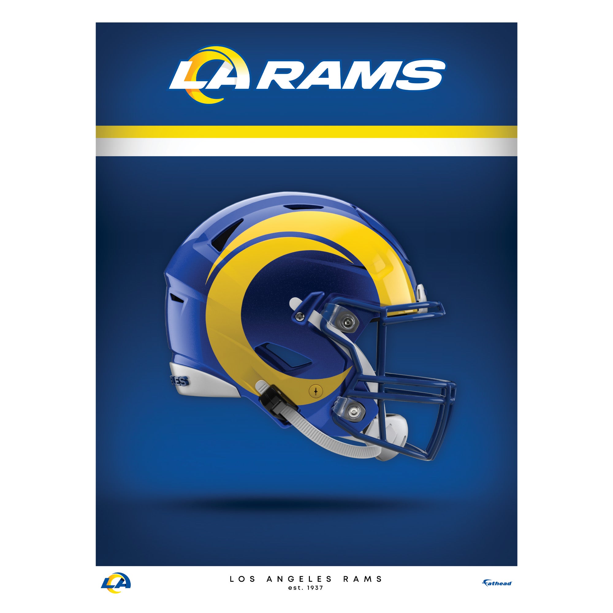 Los Angeles Rams - Helmet Series - Peel & Stick Poster - Official NFL ...