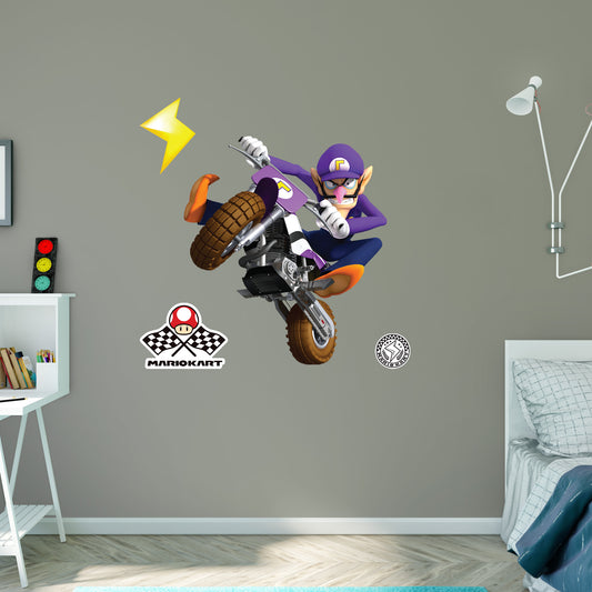 Mario Kart: Waluigi RealBig        - Officially Licensed Nintendo Removable     Adhesive Decal