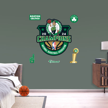 Boston Celtics:  2024 Champions Logo        - Officially Licensed NBA Removable     Adhesive Decal