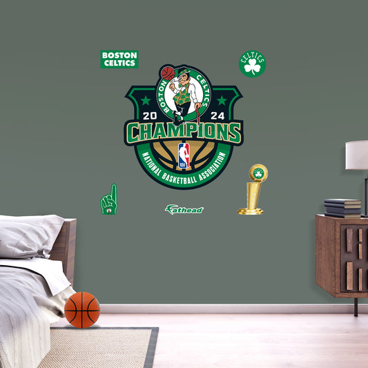 Boston Celtics:  2024 Champions Logo        - Officially Licensed NBA Removable     Adhesive Decal