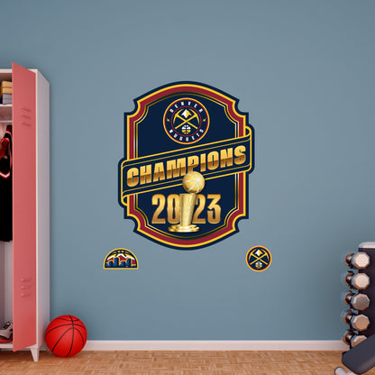 Denver Nuggets:  2023 Champions Logo        - Officially Licensed NBA Removable     Adhesive Decal