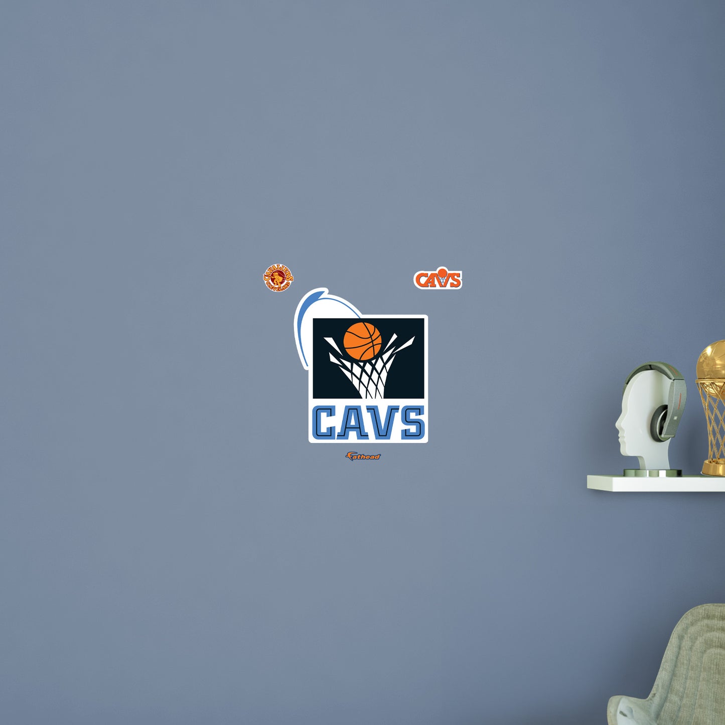 Cleveland Cavaliers:  Box Classic Logo        - Officially Licensed NBA Removable     Adhesive Decal