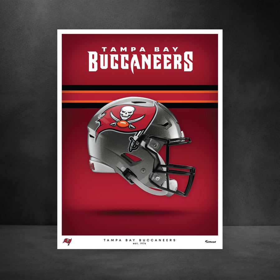 Tampa Bay Buccaneers - Helmet Series - Peel & Stick Poster - Official NFL - Reusable Vinyl Wall Decal