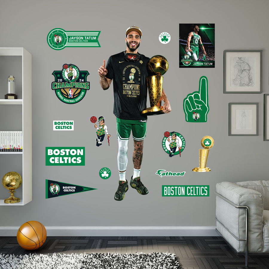 Jayson Tatum - RealBig 2024 Champion Collection - Official NBA - Boston Celtics - Reusable Vinyl Wall Decals