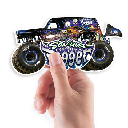 Son-uva Digger  Minis        - Officially Licensed Monster Jam Removable     Adhesive Decal