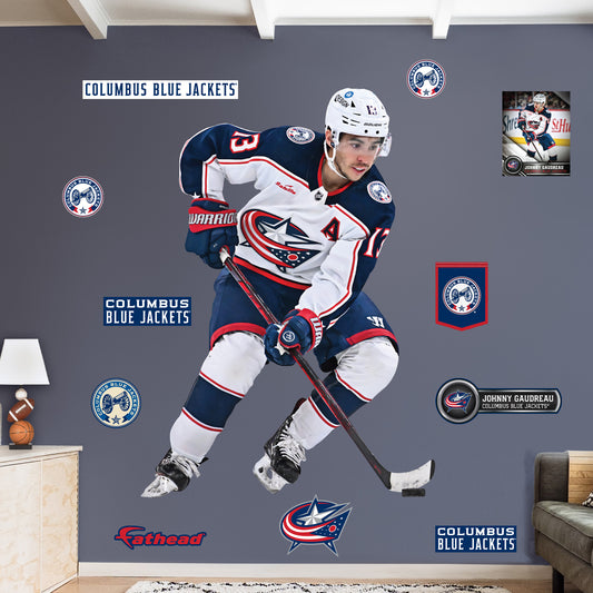 Columbus Blue Jackets: Johnny Gaudreau 2023        - Officially Licensed NHL Removable     Adhesive Decal