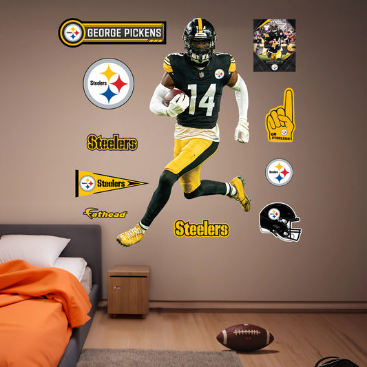 Pittsburgh Steelers: George Pickens         - Officially Licensed NFL Removable     Adhesive Decal