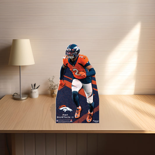 Denver Broncos: Pat Surtain II 2023  Mini   Cardstock Cutout  - Officially Licensed NFL    Stand Out