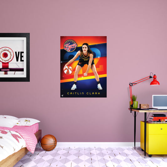 Indiana Fever: Caitlin Clark Poster        - Officially Licensed WNBA Removable     Adhesive Decal