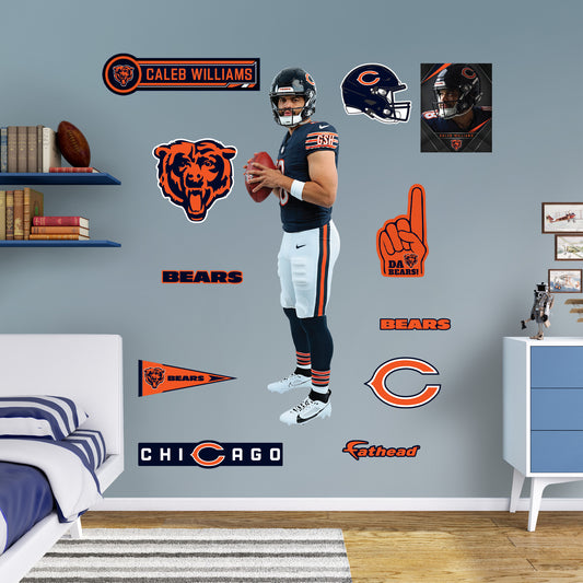 Chicago Bears: Caleb Williams Preseason        - Officially Licensed NFL Removable     Adhesive Decal